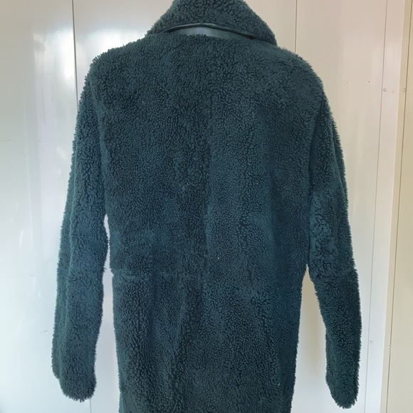 ADAM LIPPES  lamb shearling/ leather green / golden hardware coat Sz X… - Picture 5 of 11
